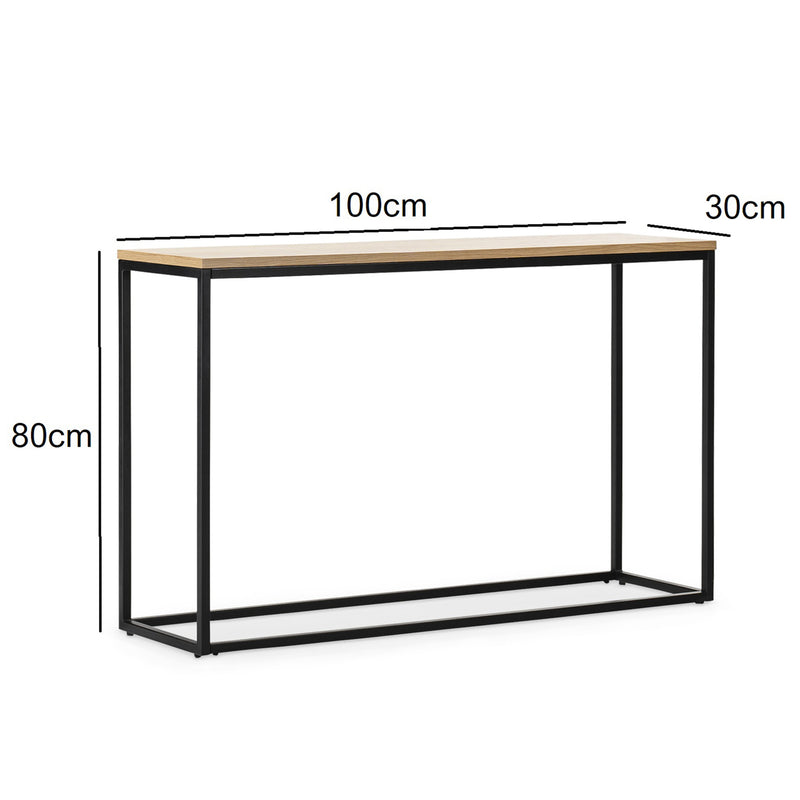 Schiță cotată Masă consolă Kittilä 80x100x30cm culori diverse [en.casa]
