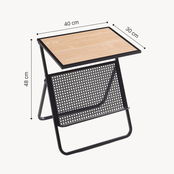Masuta cu suport ziare Jäller 48x40x30 cm [en.casa]