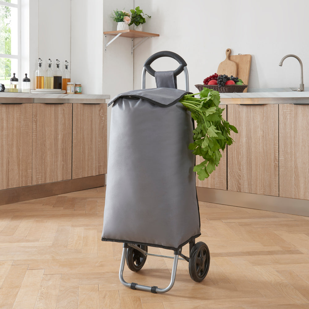 Carucior cumparaturi Norre 36 L gri inchis negru [en.casa]
