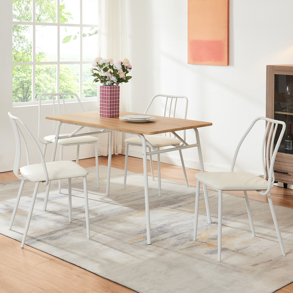 Set masa 4 scaune Omso 110x70x75 cm [en.casa]
