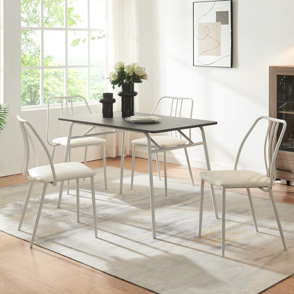 Set masa 4 scaune Omso 110x70x75 cm [en.casa]