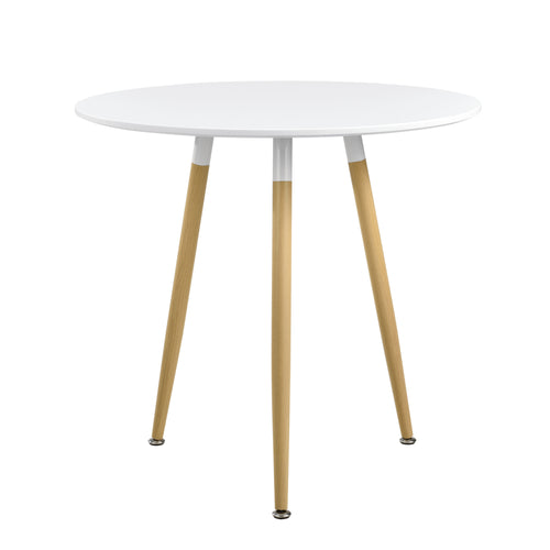 Esstisch Camille Ø80 cm Retro - Design Weiß en.casa - premiumXL