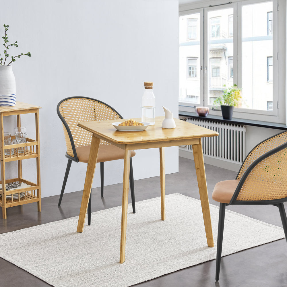 Esstisch Närpes für 2 Personen Bambus 75x70x70 cm [en.casa] - premiumXL