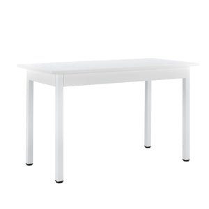 Grup de luat masa Horten 5 piese Masă 120x60 cm Alb [en.casa]