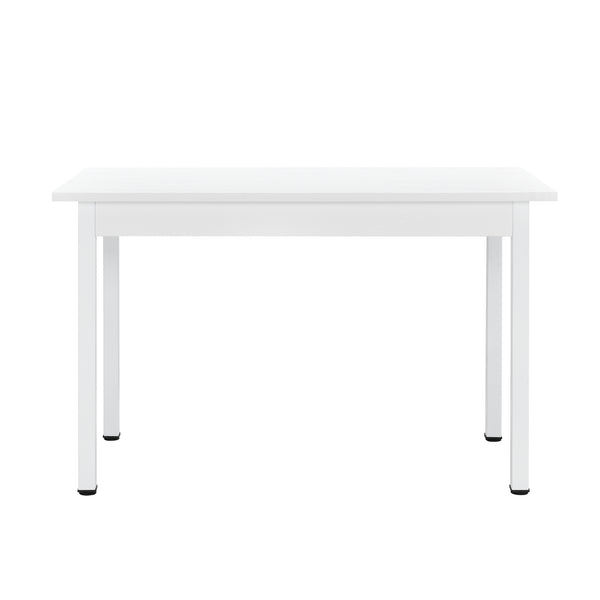 Grup de luat masa Horten 5 piese Masă 120x60 cm Alb [en.casa]