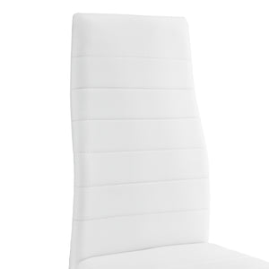 Set Hamburg masa cu 4 scaune otel sticla imitatie piele culori diferite [en.casa]