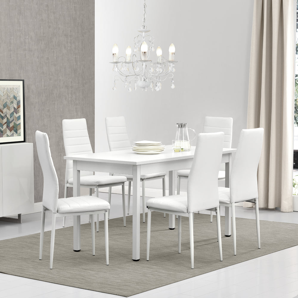 Essgruppe Bjerkvik (Set, 7 - tlg) 140x60 cm in versch. Farben [en.casa] - premiumXL