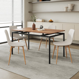 Set masa si 4 scaune Hemnes 75x140x80 cm [en.casa]