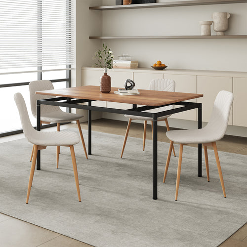 Set masa si 4 scaune Hemnes 75x140x80 cm [en.casa]