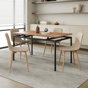 Set masa si 4 scaune Hemnes 75x140x80 cm [en.casa]