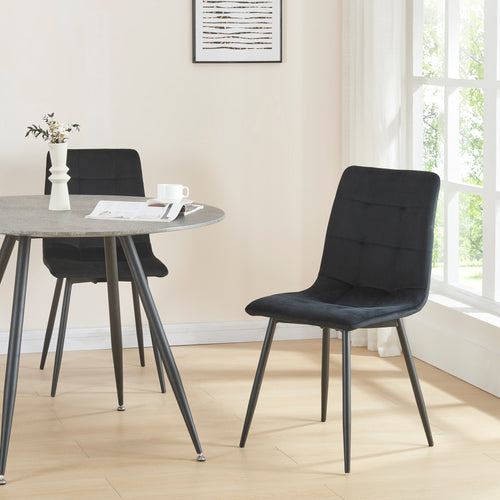 Esszimmerstuhl Lexnitz 2er Set mit runden Beinen in versch. Farben [en.casa] - premiumXL