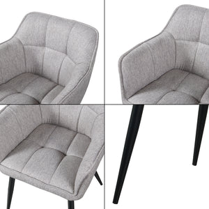 Set scaune tapitate Birmingham 81x57x53 cm 180 kg [en.casa]