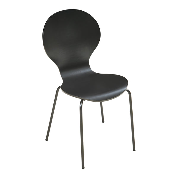Set 4 scaune bucatarie stivuibile Etne 85x48x50cm 150kg metal mesteacan [en.casa]