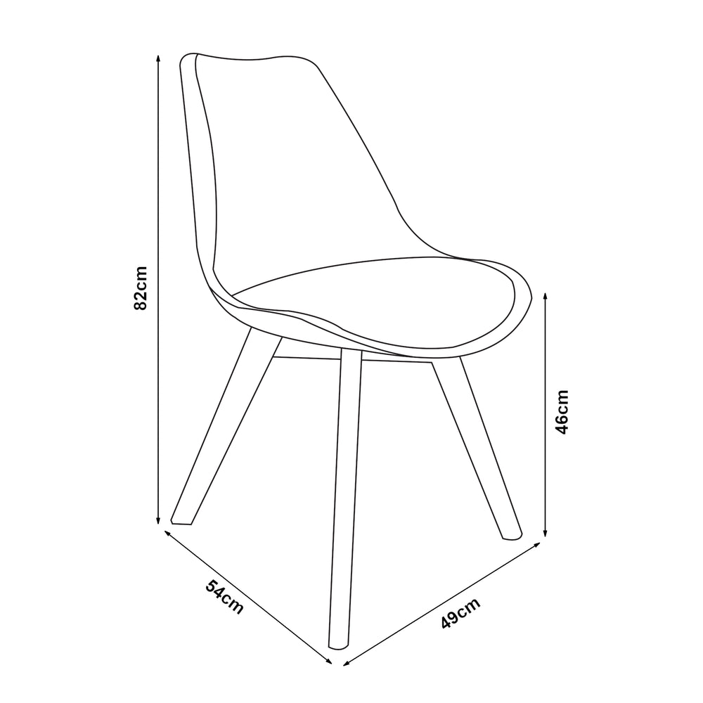 Set 2 scaune bucatarie Flaten [en.casa]