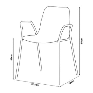 Scaun bucatarie Kankaanpaa plastic culori diferite [en.casa]