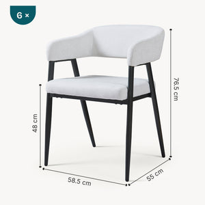 Set scaune tapitate Kohlmand  [en.casa]