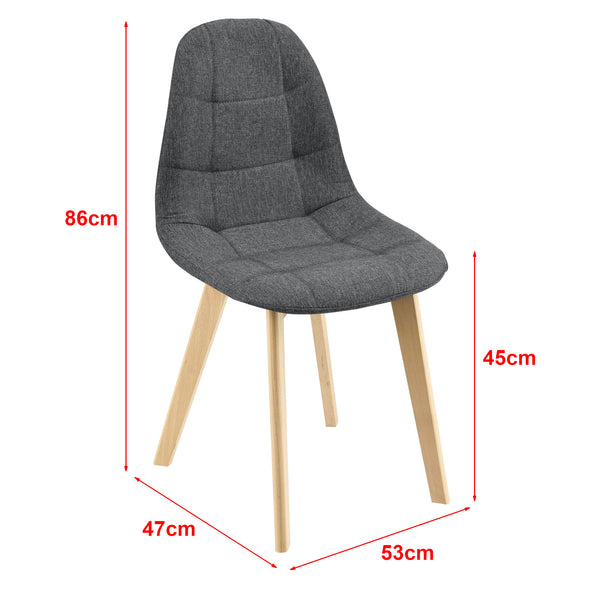 Scaune bucatarie Kopparberg set 2 buc culori diferite [en.casa]