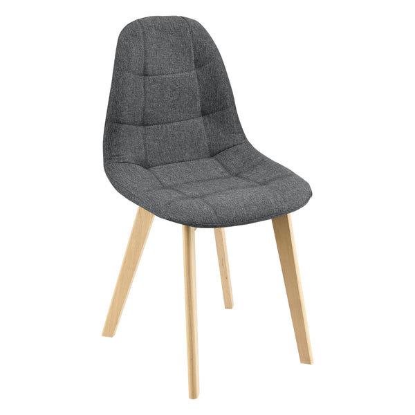Scaune bucatarie Kopparberg set 4 buc poliester/ fag culori diferite [en.casa] 