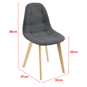 Scaune bucatarie Kopparberg set 6 bucati fag culori diferite [en.casa] 