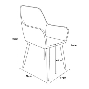 Set 2 scaune tapitate Hollola [en.casa]
