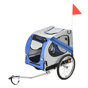 Fahrradanhänger Max. 26 kg Hunde Transport Wetterfest Gelb/Blau pro.tec - premiumXL