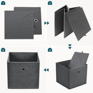 Set 10 buc cutii Faltbox pliabile pentru depozitare culori diferite [en.casa]