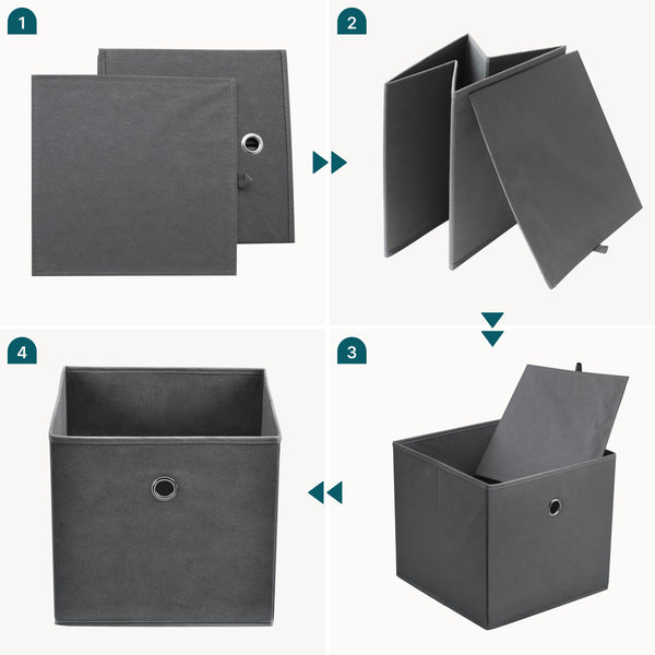 Set 10 buc cutii Faltbox pliabile pentru depozitare culori diferite [en.casa]