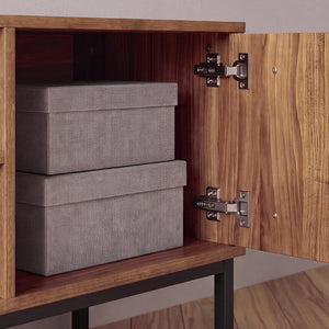 Dulap TV Kilmandar 160x40x49 cm aspect nuc [en.casa]