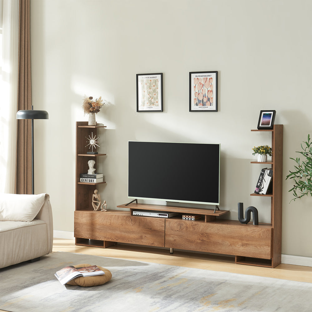 Comoda TV cu rafturi laterale Rauki 233x31x140,5 cm [en.casa]