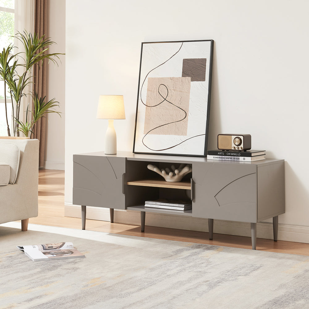 Comoda TV cu 2 usi si 2 rafturi Starvili 120x40x45 cm [en.casa]