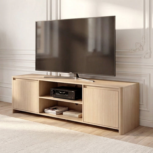 Dulap TV Takranmaa 150x40x50 cm aspect stejar [en.casa]