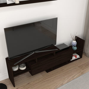 Set dulap TV cu raft de perete Liksefte 154x28x42 cm [en.casa]