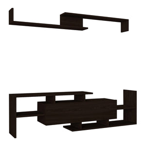 Set dulap TV cu raft de perete Liksefte 154x28x42 cm [en.casa]