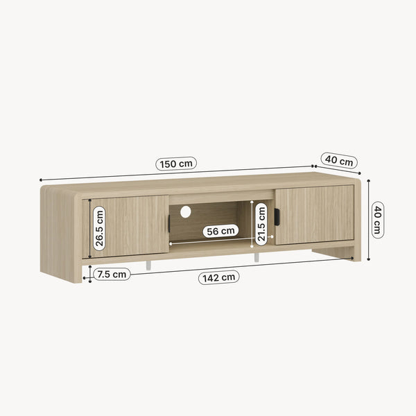 Comoda TV Lukkodso 150x40x40 cm [en.casa]