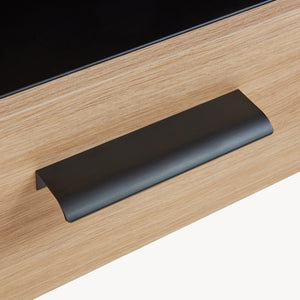 Comoda TV Noppen efect stejar/negru [en.casa]
