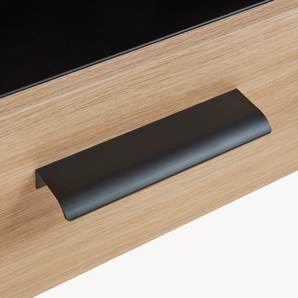 Comoda TV Noppen efect stejar/negru [en.casa]