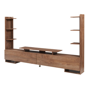 Comoda TV cu rafturi laterale Rauki 233x31x140,5 cm [en.casa]