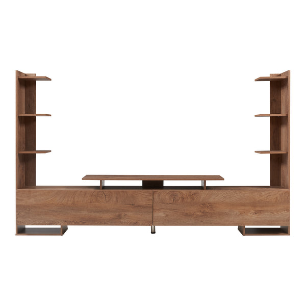 Comoda TV cu rafturi laterale Rauki 233x31x140,5 cm [en.casa]