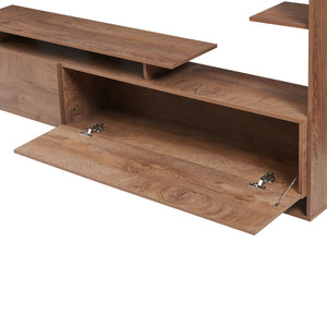 Comoda TV cu rafturi laterale Rauki 233x31x140,5 cm [en.casa]