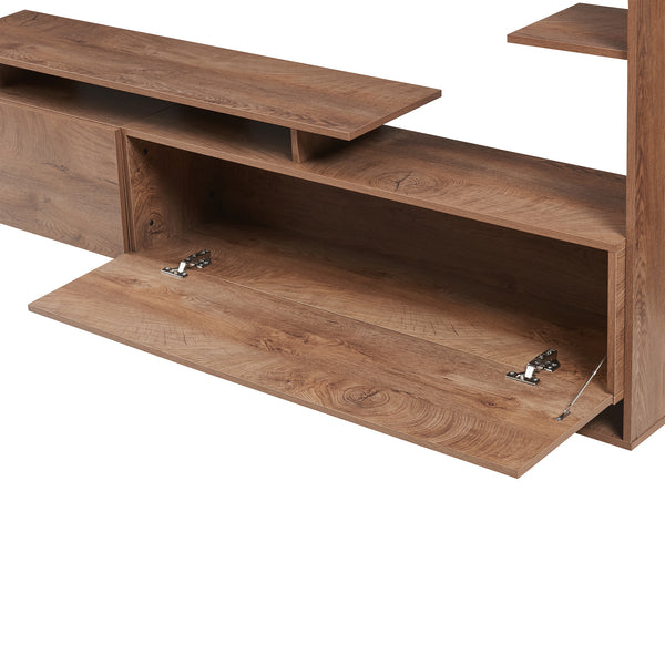 Comoda TV cu rafturi laterale Rauki 233x31x140,5 cm [en.casa]