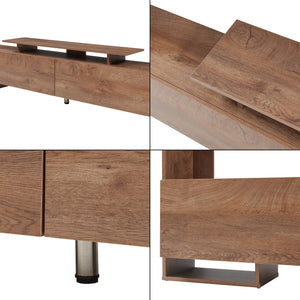 Comoda TV cu rafturi laterale Rauki 233x31x140,5 cm [en.casa]