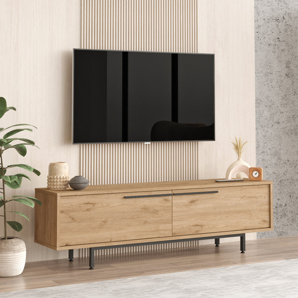 Dulap TV cu 2 usi Urejovle 160x35,5x45cm pal [en.casa]