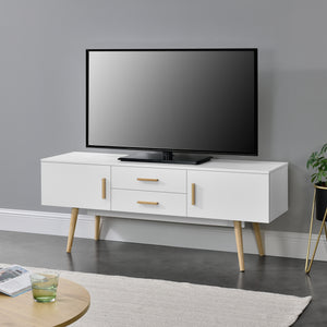 Comoda TV Alavus cu 2 usi si 2 sertare culori diferite [en.casa]