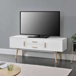 Comoda TV Alavus cu 2 usi si 2 sertare culori diferite [en.casa]
