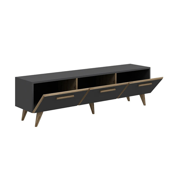 Comoda TV Bronderslev 45 x 160 x 37 cm cu 3 usi culori diferite [en.casa]