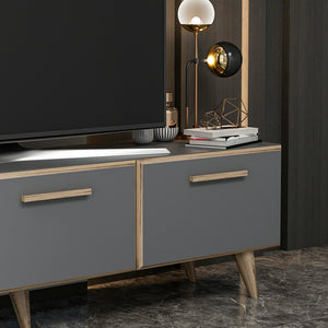 Comoda TV Bronderslev 45 x 160 x 37 cm cu 3 usi culori diferite [en.casa]
