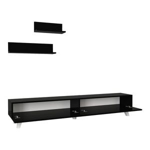 Set comoda TV cu 2 rafturi Saarijärvi [en.casa]