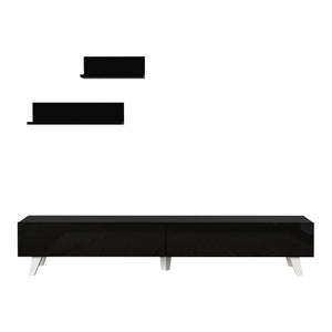 Set comoda TV cu 2 rafturi Saarijärvi [en.casa]