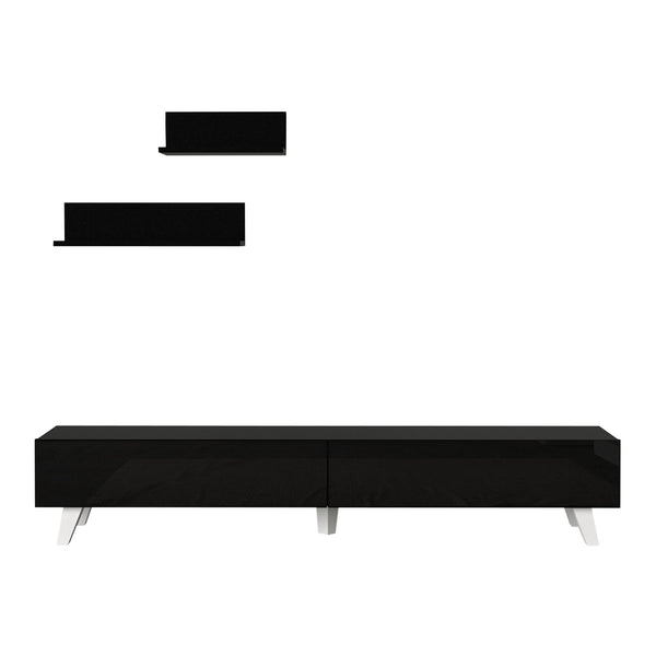 Set comoda TV cu 2 rafturi Saarijärvi [en.casa]