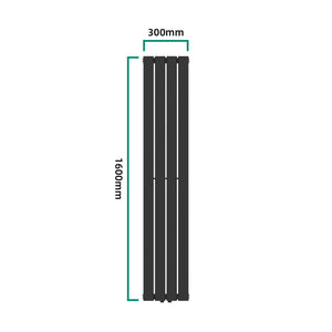 Radiator dublu Nore 160x30cm negru 1006W [neu.haus]